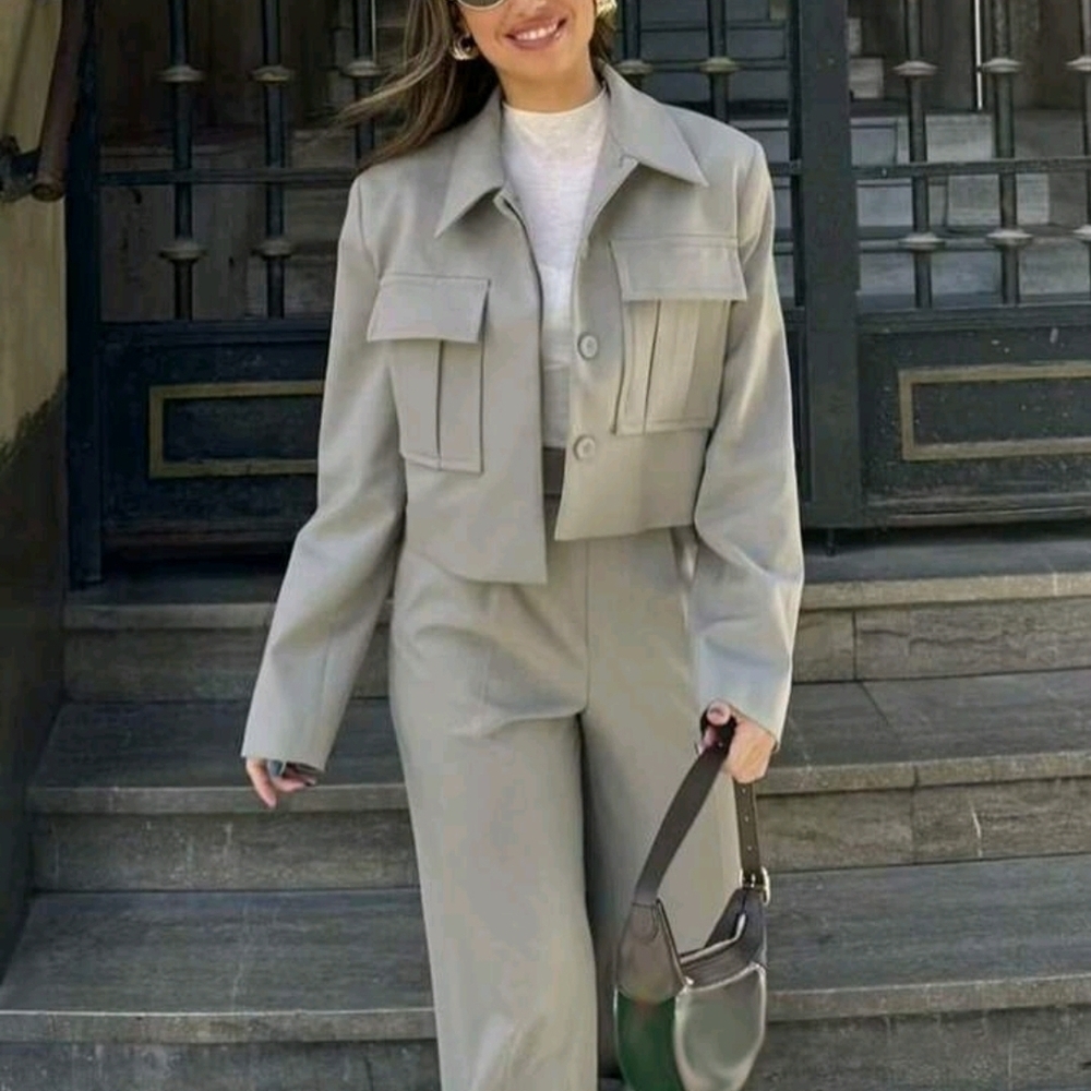 Stylish Gray Women's  Jacket